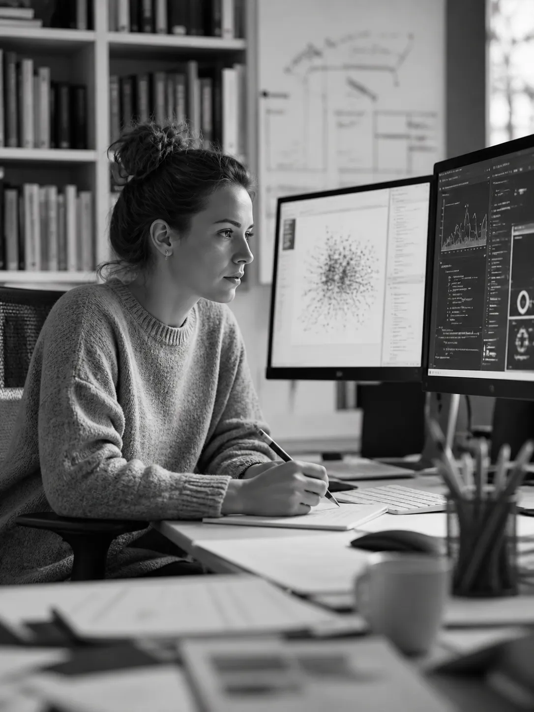 Machine learning engineer reviewing retrieval results