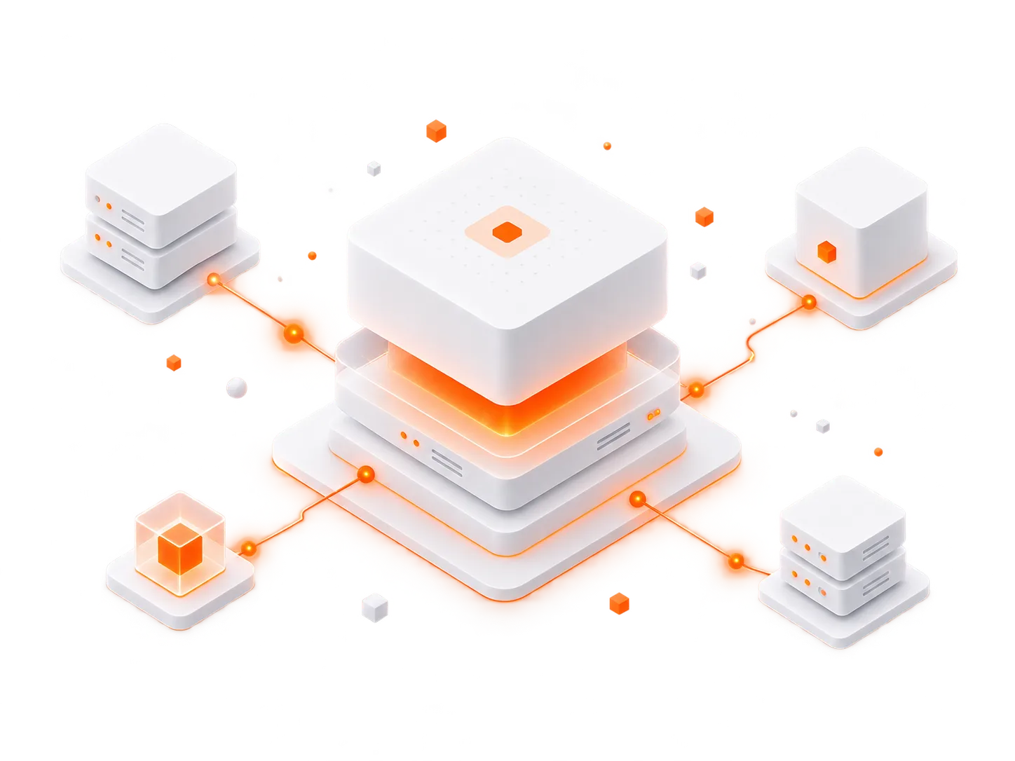 Agent services distributed across connected runtime nodes around a central control plane